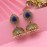 Blue Color Oxidized Earrings