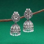Silver Color Oxidised Earrings