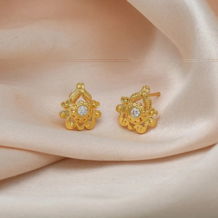 Stud Gold Plated Earrings 